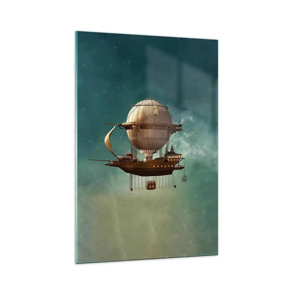 Schilderen op glas - Jules Verne groet - 70x100 cm