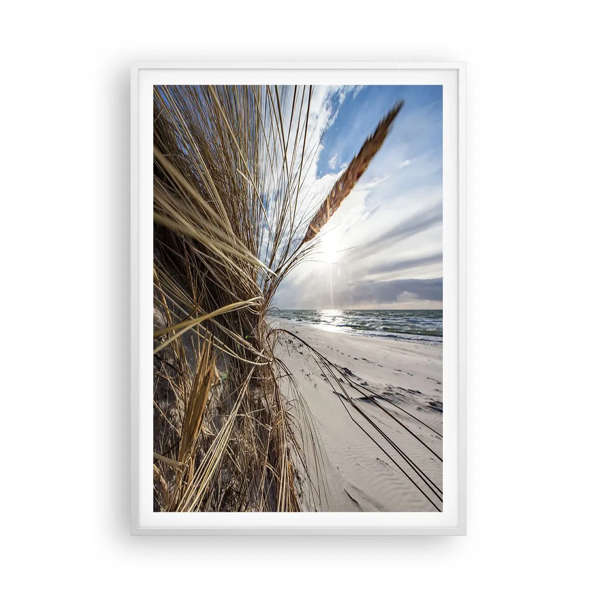 Poster in een witte lijst - Een ontmoeting van de elementen - 70x100 cm