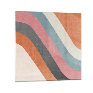 Schilderen op glas - Diagonale compositie – beweging - 60x60 cm