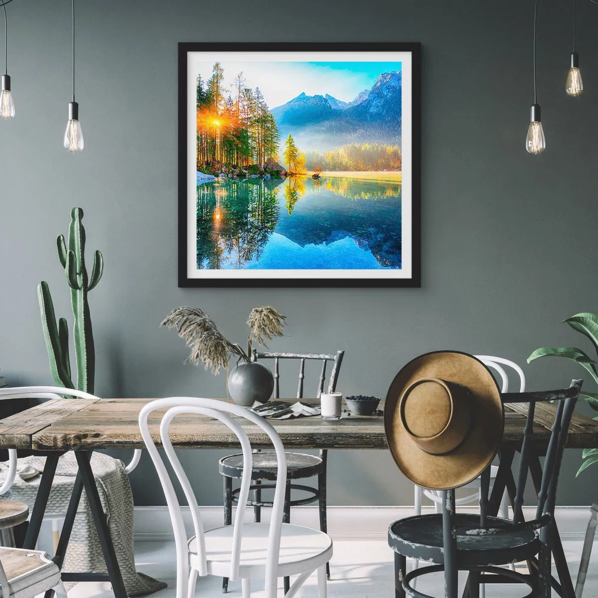 Poster in een zwarte lijst - Majesteit en zoetheid - 60x60 cm