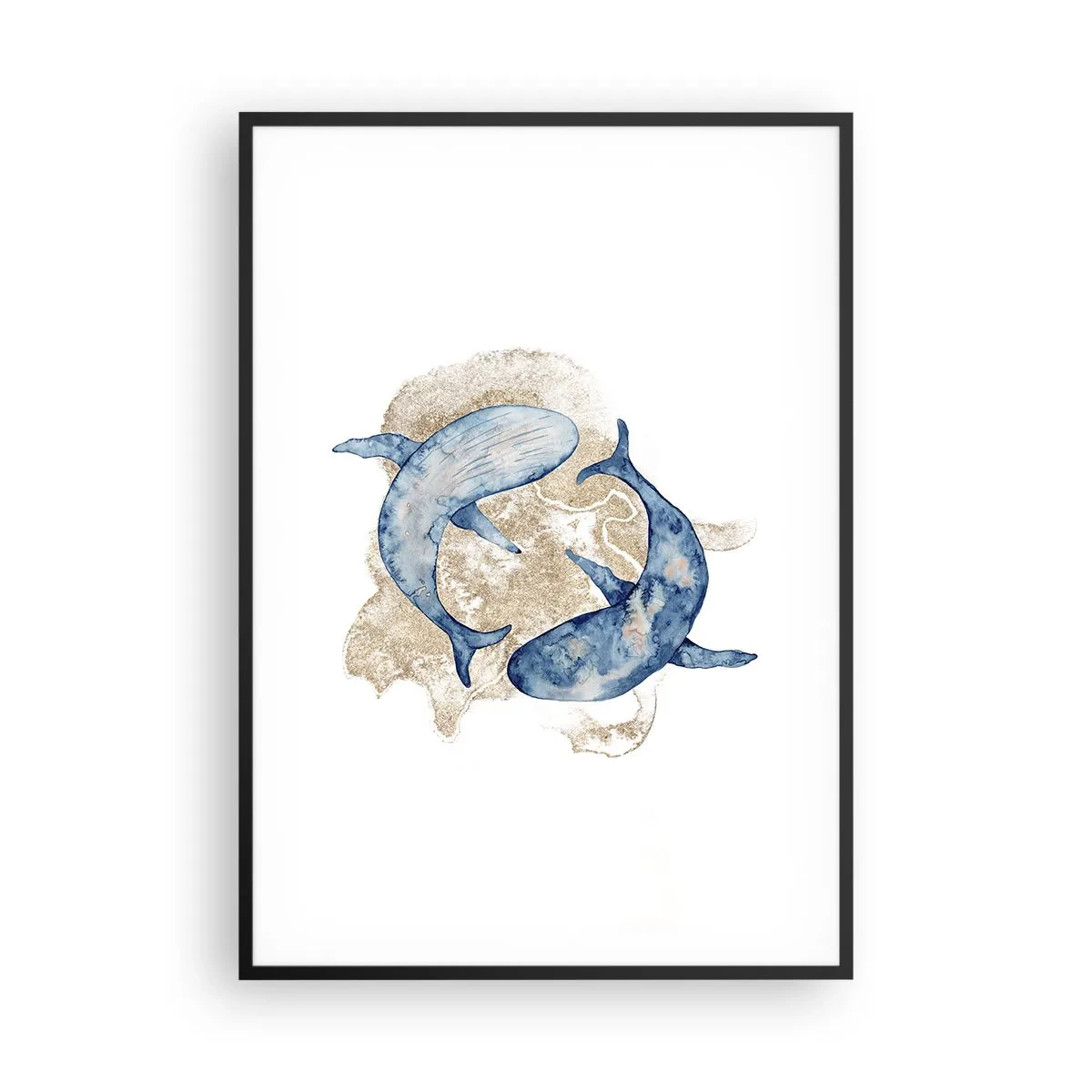 Poster in een zwarte lijst - Vriendschap of liefde? - 70x100 cm