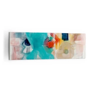 Schilderen op canvas - Kleurrijk spel - 160x50 cm