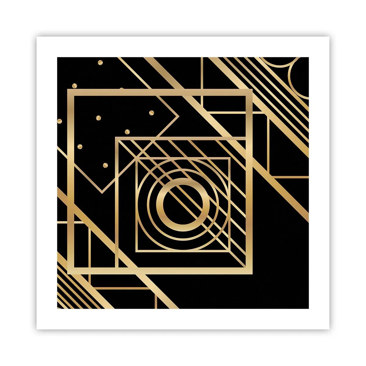 Poster - Gouden geometrie - 50x50 cm