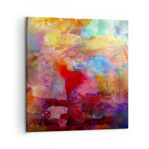 Schilderen op canvas - Kijk in de regenboog - 50x50 cm