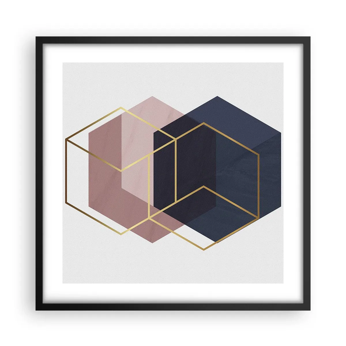 Poster in een zwarte lijst - De kracht van eenvoud - 50x50 cm