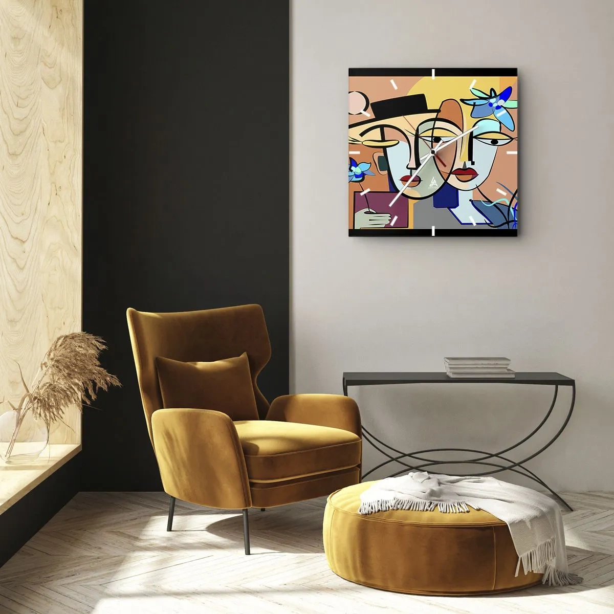 Wandklok - Klok - Picasso's randez-vous - 40x40 cm
