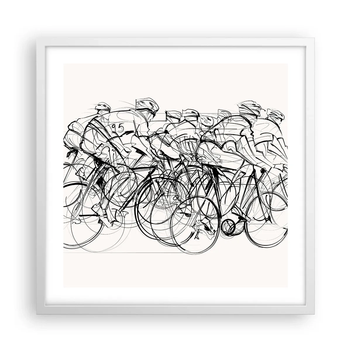 Poster in een witte lijst - Samen als team - 50x50 cm