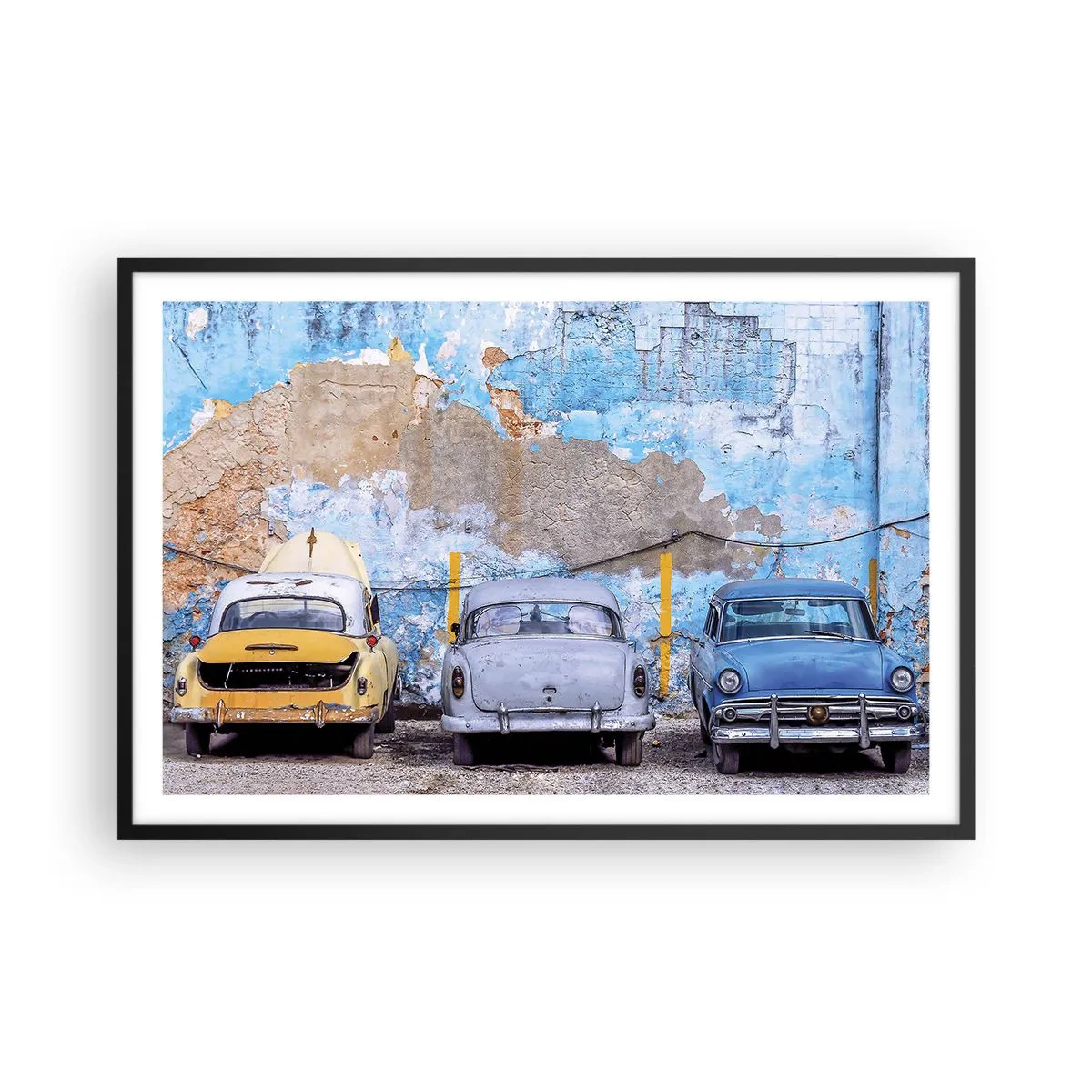 Poster in een zwarte lijst - Veteranenbijeenkomst - 91x61 cm