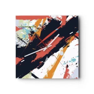 Wandklok - Klok - Dynamische compositie - 30x30 cm