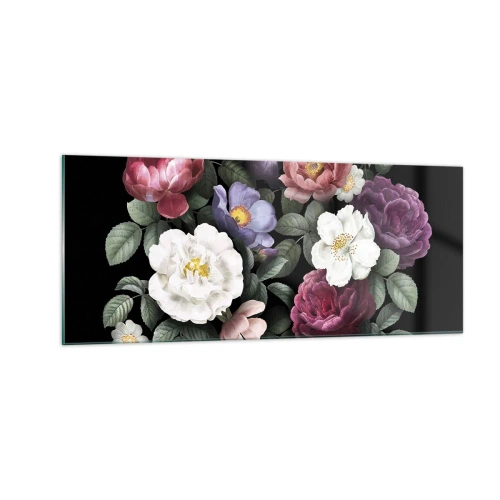 Schilderen op glas - Uit de Engelse tuin - 100x40 cm