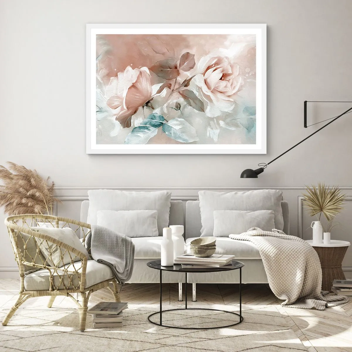 Poster in een witte lijst - De geest van de romantiek - 100x70 cm