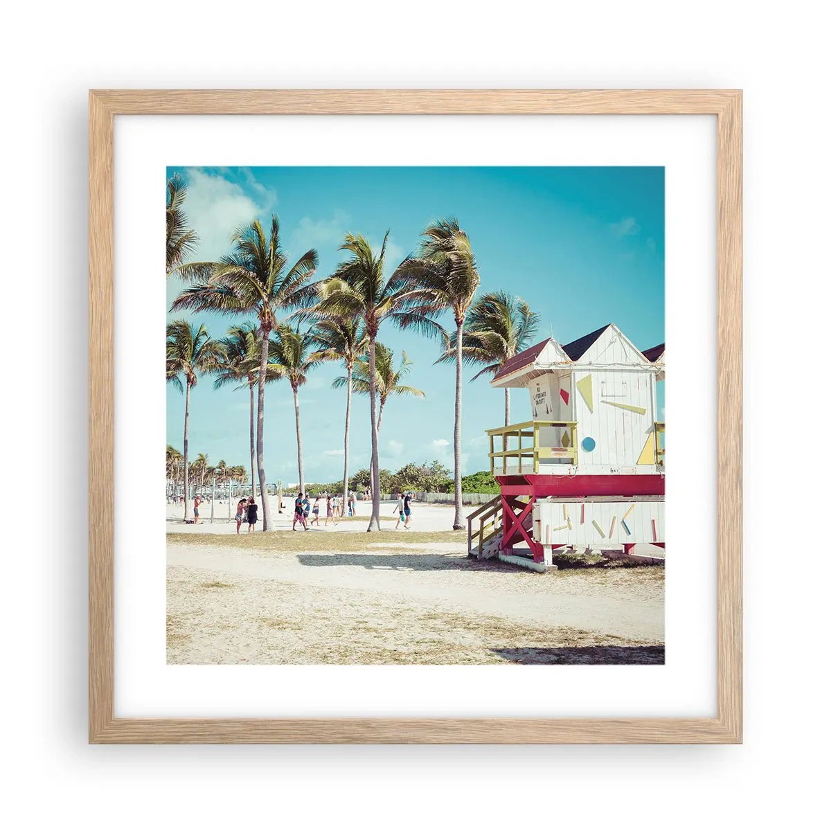 Een poster in een licht eiken lijst - Je hebt een mooie dag voor de boeg - 40x40 cm