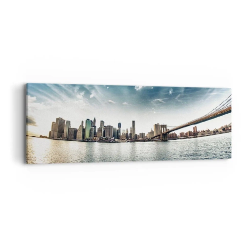 Schilderen op canvas - Het glazen eiland - 90x30 cm
