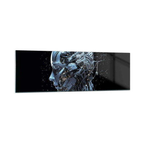 Schilderen op glas - Technologie is een vrouw - 160x50 cm