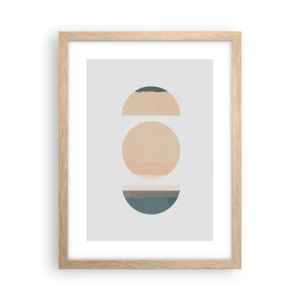 Een poster in een licht eiken lijst - Een Wiel achter een andere - 30x40 cm