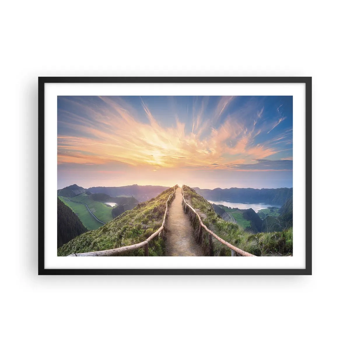Poster in een zwarte lijst - Dicht bij de hemel - 70x50 cm