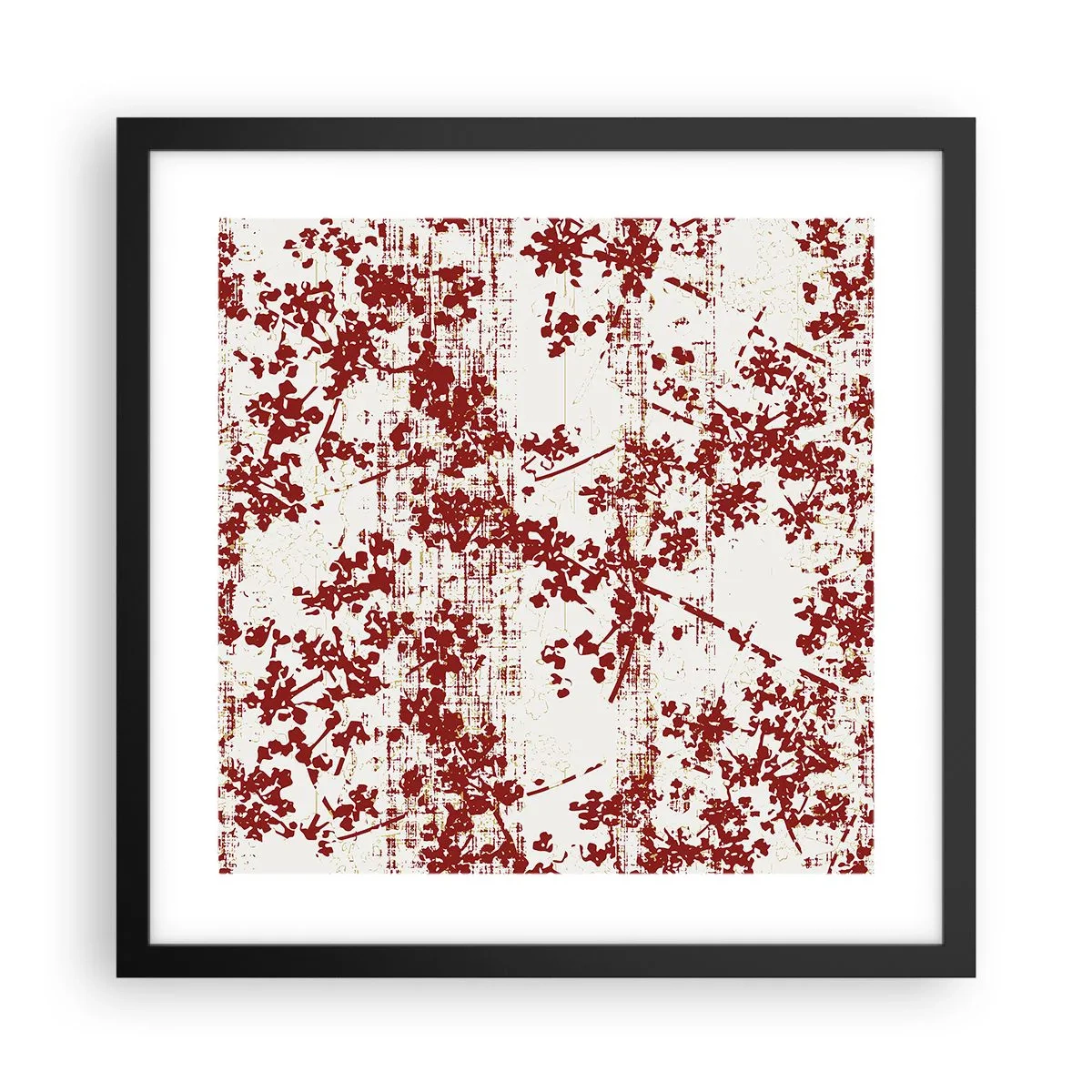 Poster in een zwarte lijst - Zoals oud calico - 40x40 cm