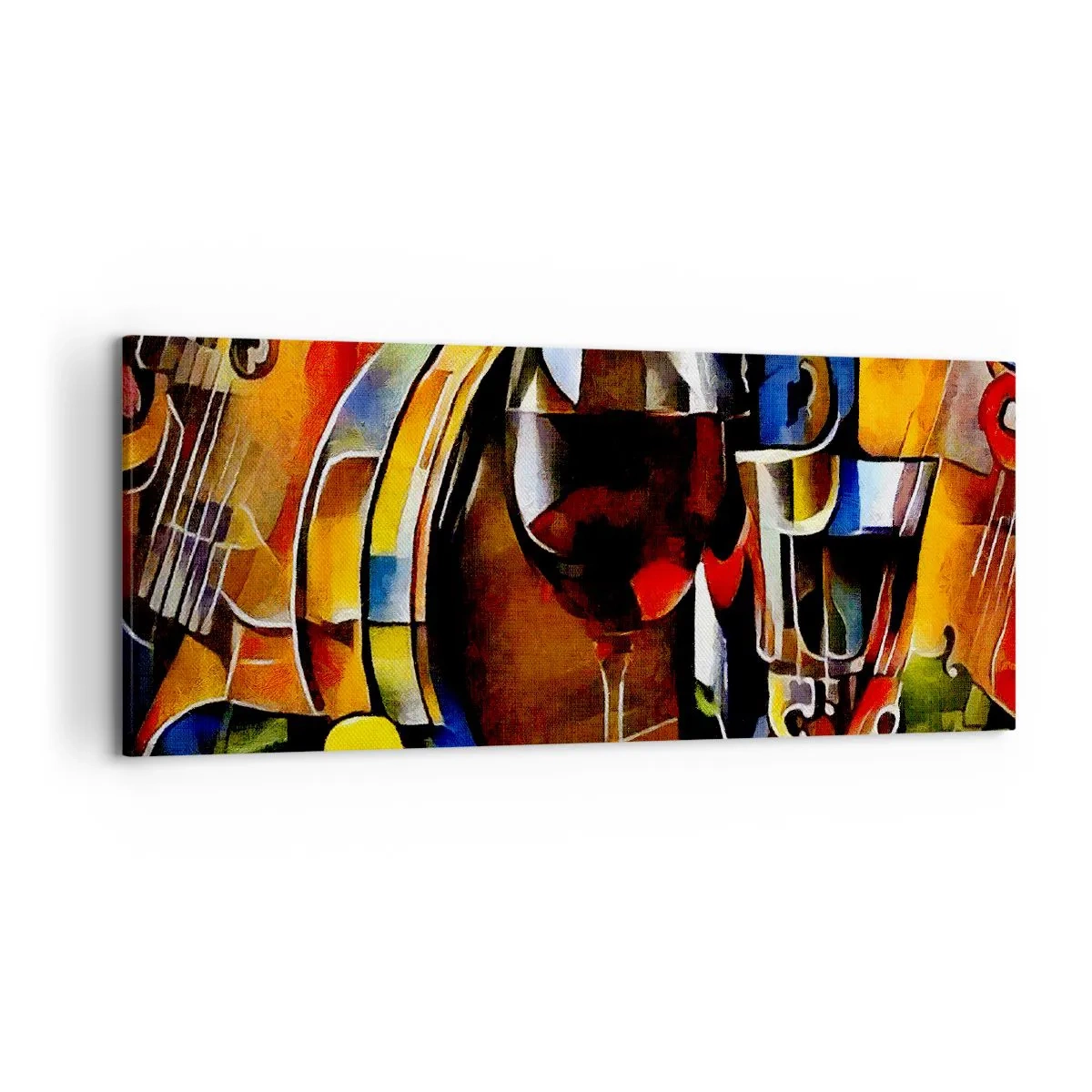 Schilderen op canvas - En de wereld krijgt kleuren - 120x50 cm
