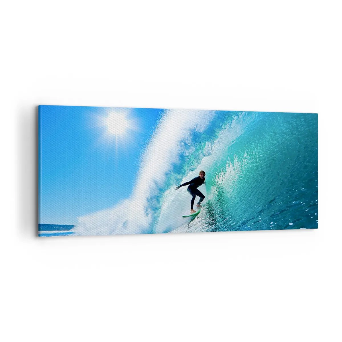 Schilderen op canvas - Door het grote blauw - 120x50 cm