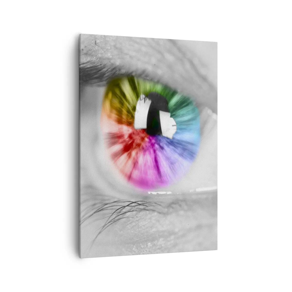 Schilderen op canvas - Kijk naar de wereld in kleuren - 70x100 cm