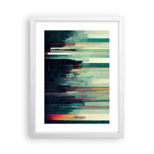 Poster in een witte lijst - Futuristische stad - 30x40 cm