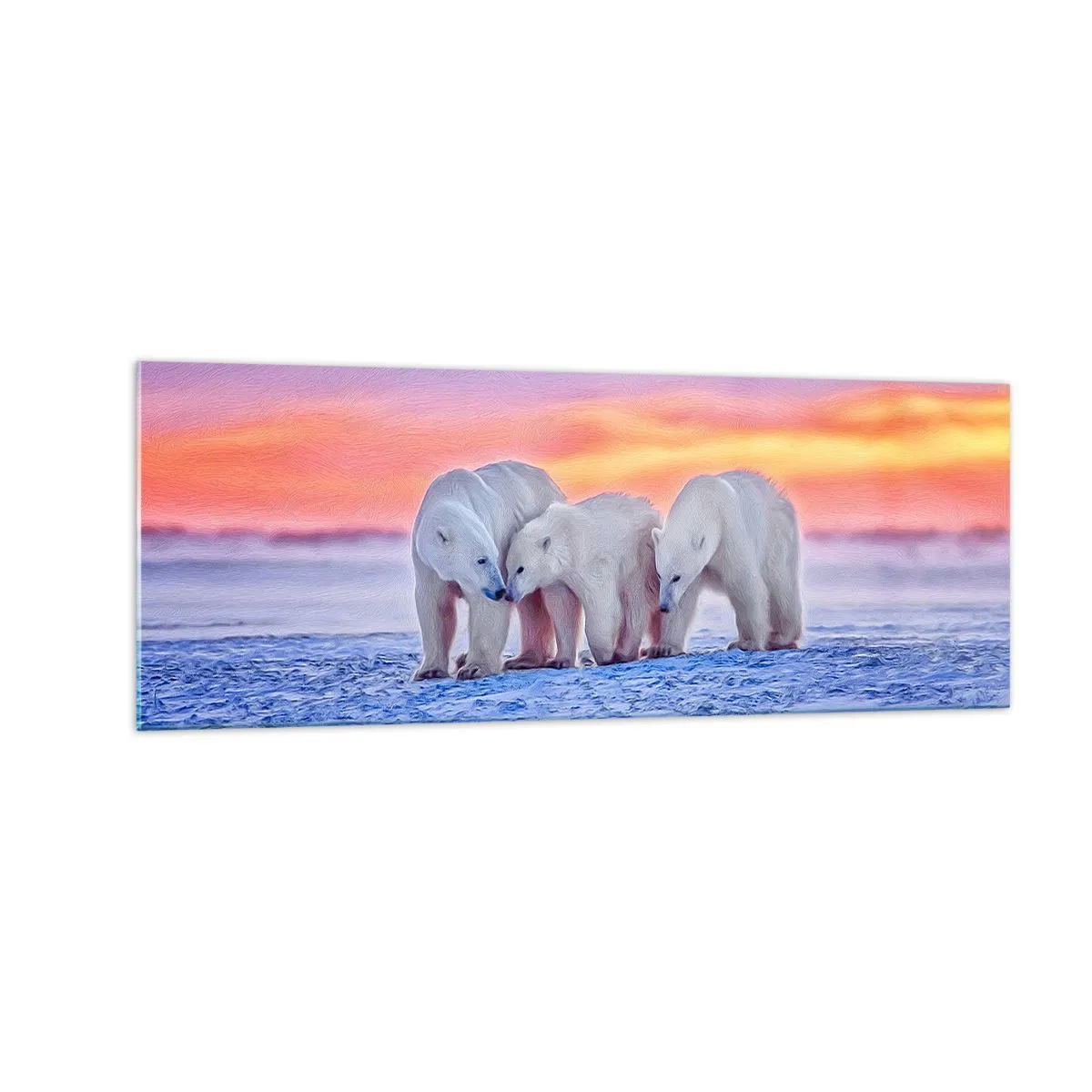 Schilderen op glas - Familie warmte is genoeg - 140x50 cm
