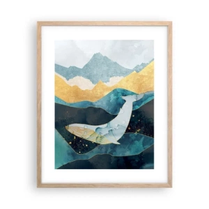 Een poster in een licht eiken lijst - De koele schoonheid van het noorden - 40x50 cm
