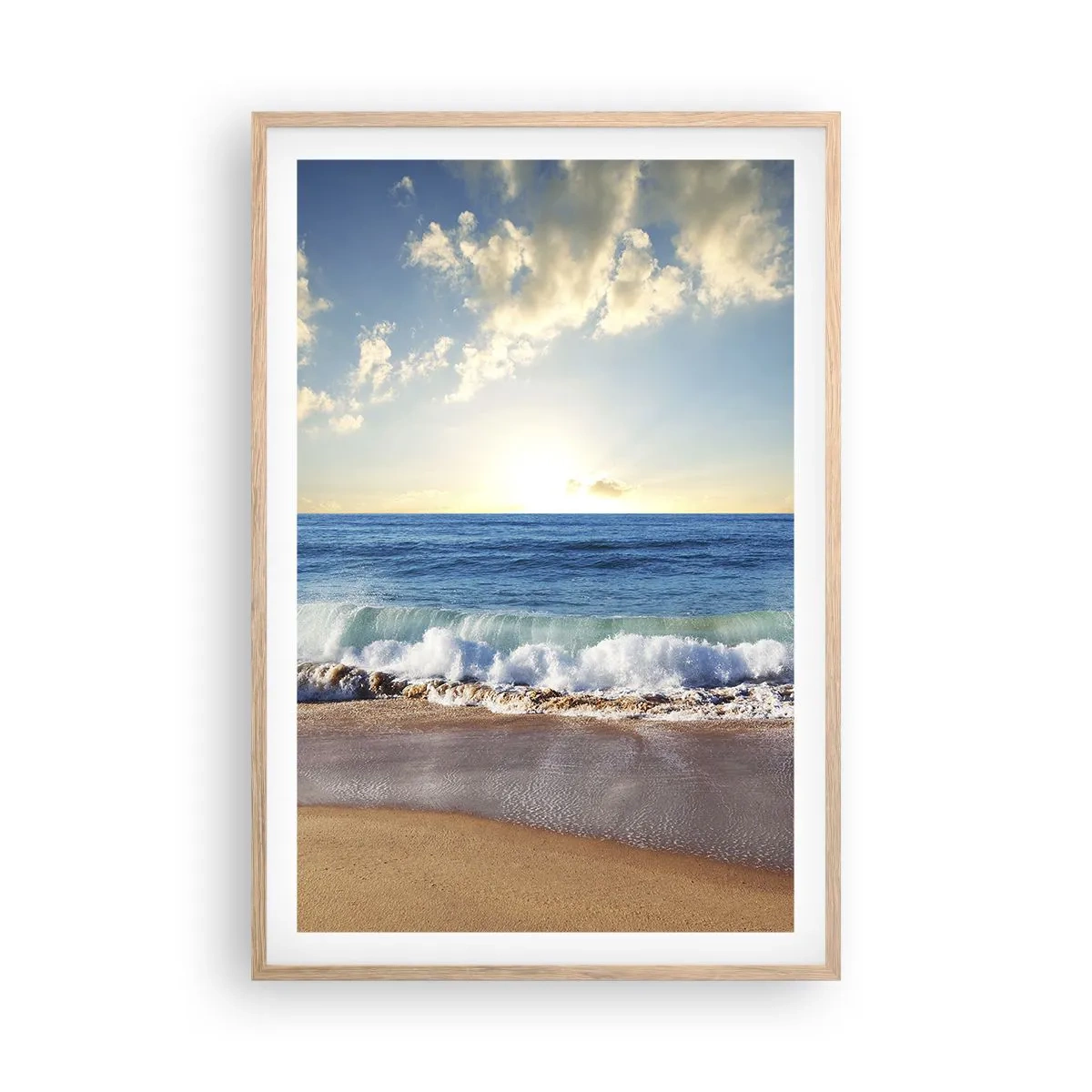 Een poster in een licht eiken lijst - Beweging en stilte tegelijk - 61x91 cm