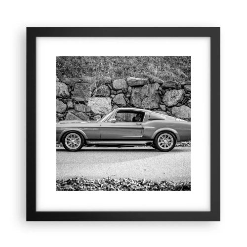 Poster in een zwarte lijst - De legende van de jaren 60 - 30x30 cm