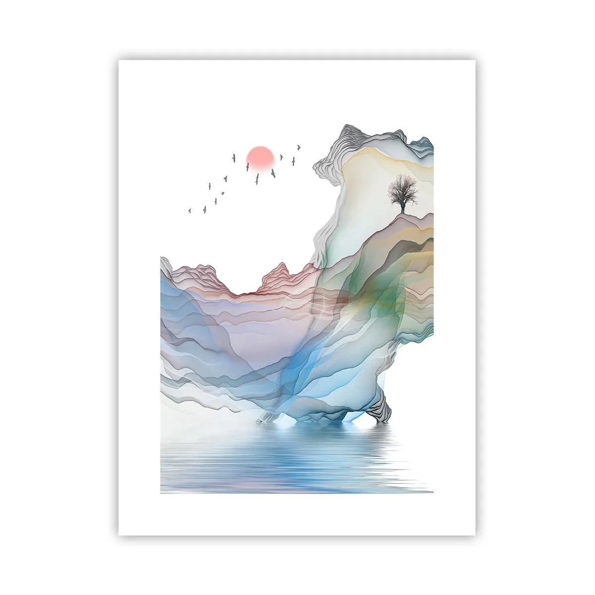 Poster - Op weg naar de kristallen bergen - 30x40 cm