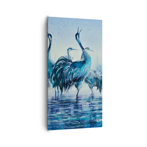 Schilderen op canvas - Ochtendvergadering - 65x120 cm