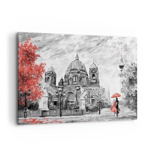 Schilderen op canvas - Berlijn bijeenkomst - 120x80 cm