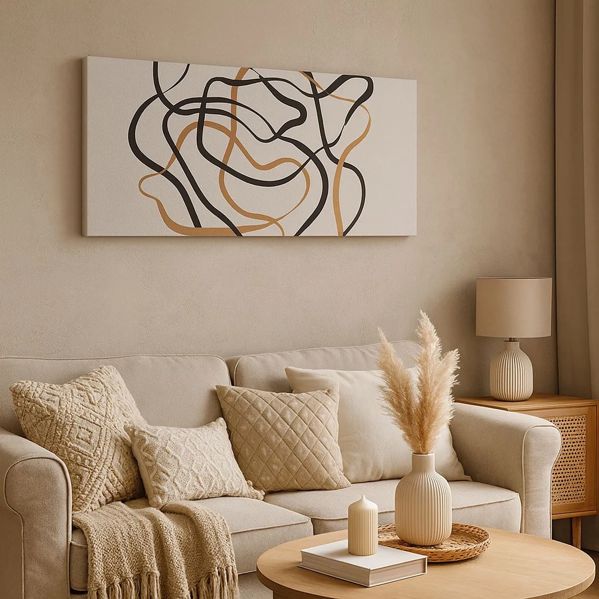Schilderen op canvas - Alles ging mis - 100x40 cm