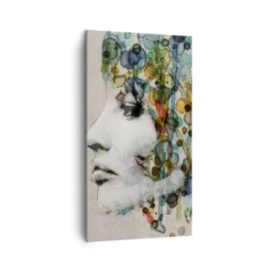 Schilderen op canvas - Ze kwam uit het grijs - 45x80 cm