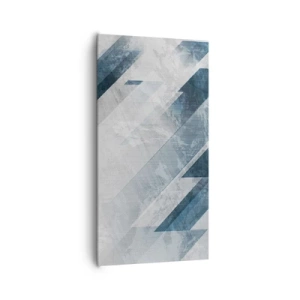 Schilderen op canvas - Ruimtelijke compositie - grijze beweging - 65x120 cm