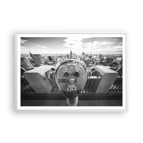 Poster in een witte lijst - Stad boven de steden - 100x70 cm