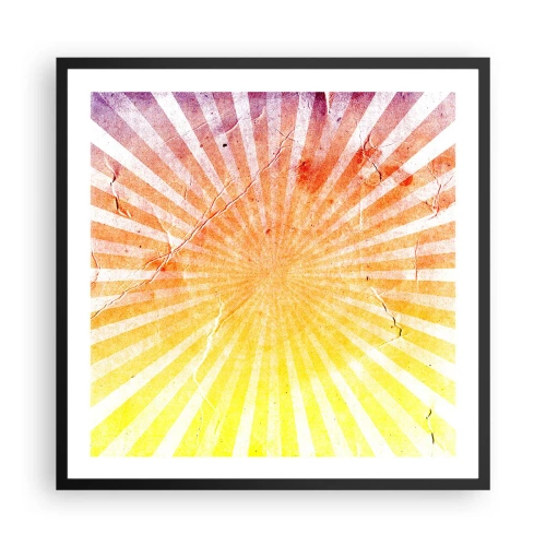 Poster in een zwarte lijst - Zonsopgangen en zonsondergangen - 60x60 cm