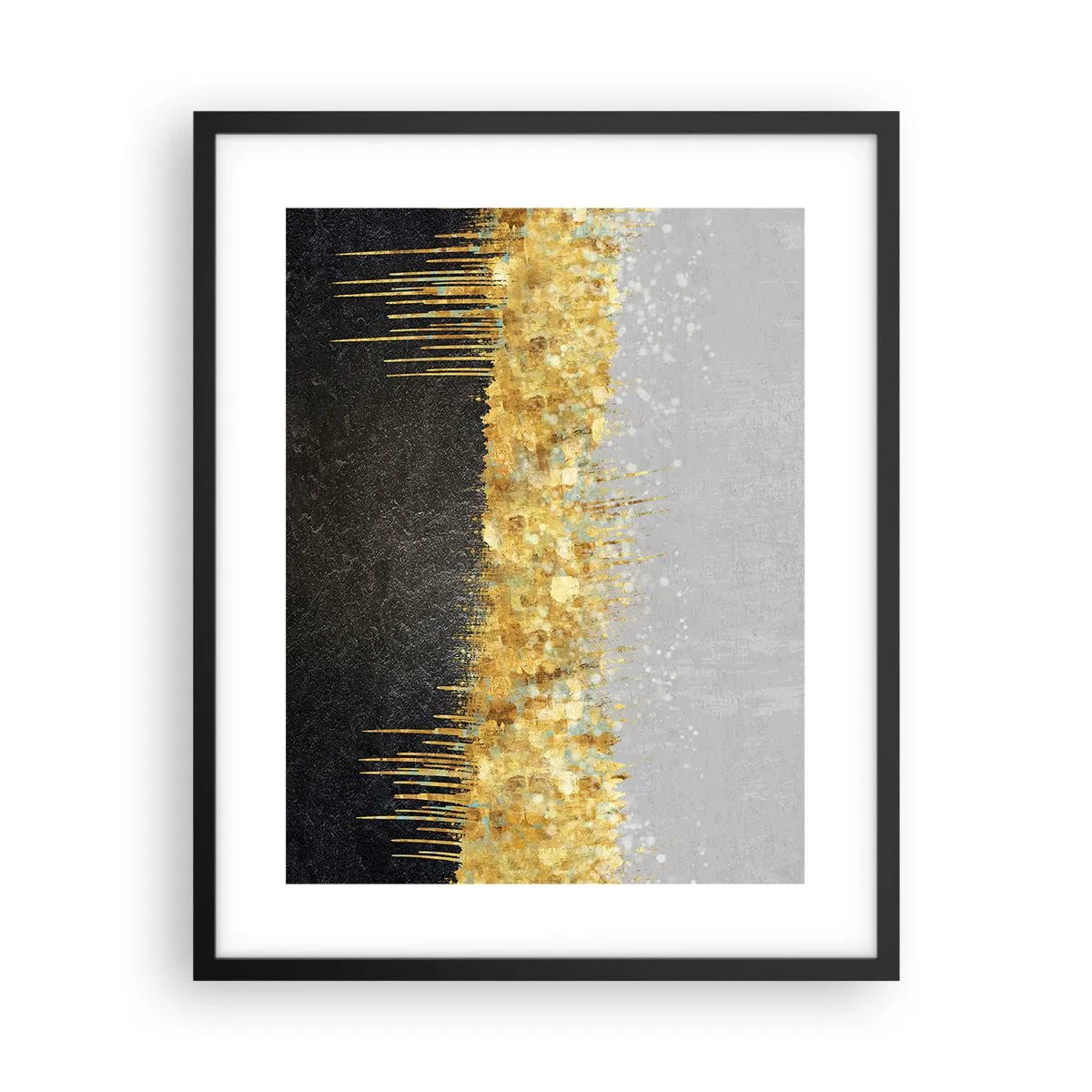 Poster in een zwarte lijst - Naar binnen en naar boven - 40x50 cm