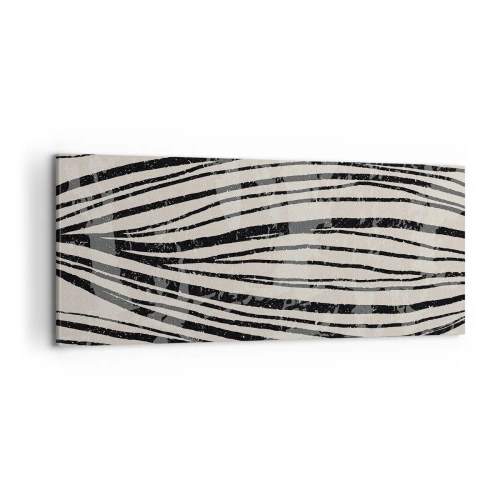 Schilderen op canvas - Lijnoverstromingsvlakte - 100x40 cm