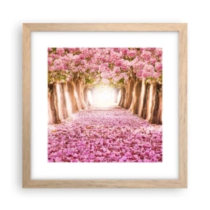 Een poster in een licht eiken lijst - De weg naar het paradijs - 30x30 cm