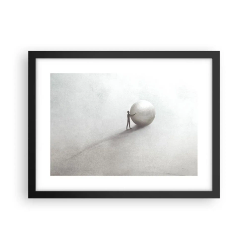Poster in een zwarte lijst - Het spel van het leven - 40x30 cm