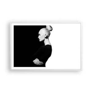 Poster in een witte lijst - Gewoon een vrouw - 91x61 cm