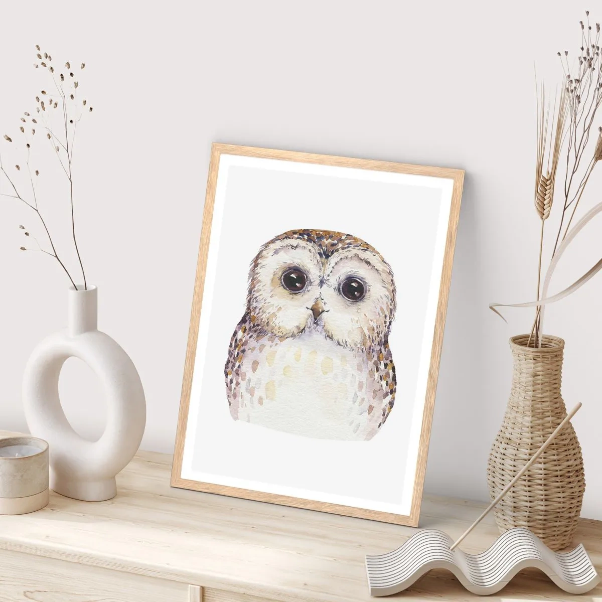 Een poster in een licht eiken lijst - Kijk in mijn ogen - 40x50 cm