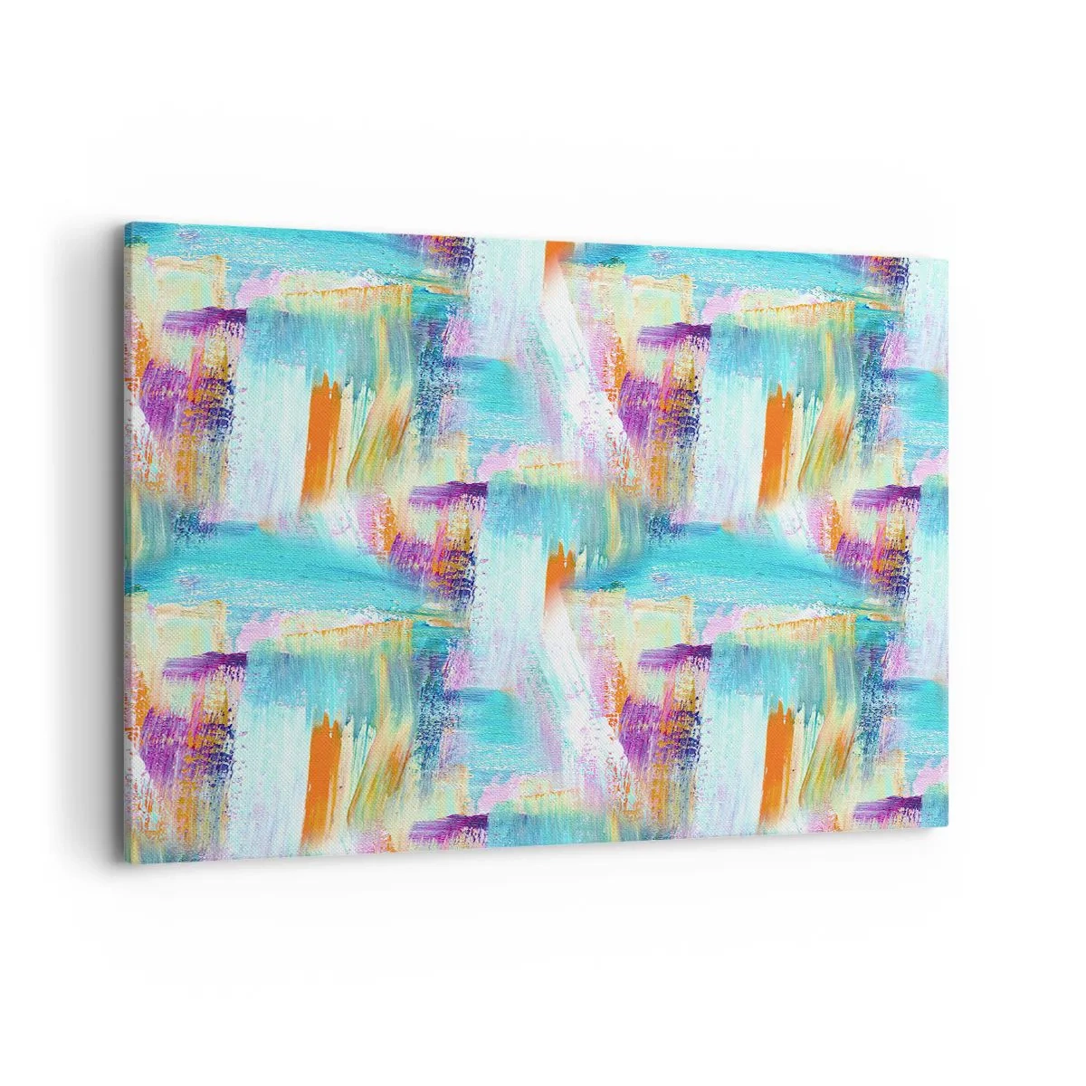 Schilderen op canvas - Vrolijk vlekkerig en besmeurd - 100x70 cm