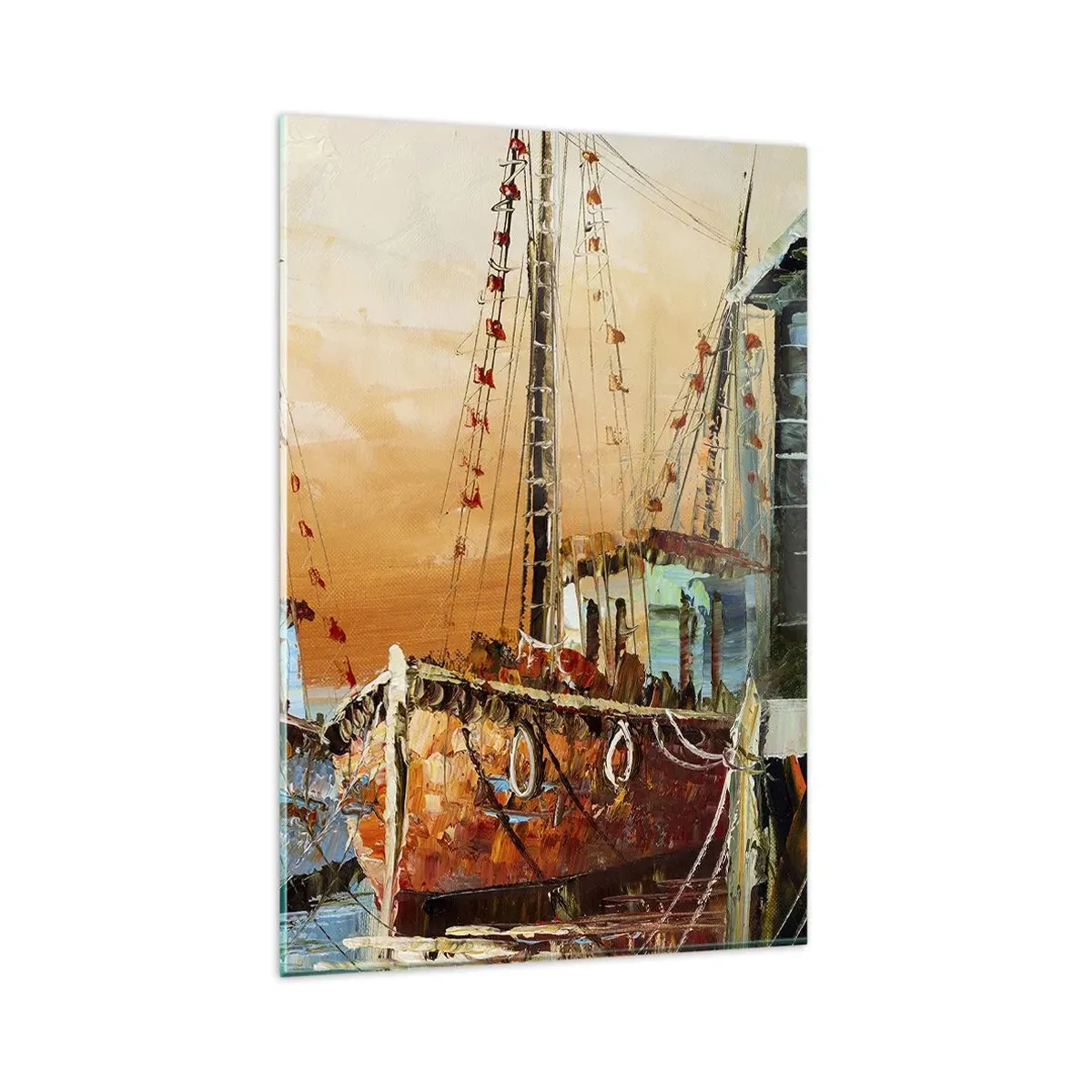 Schilderen op glas - Een vreedzame terugkeer - 80x120 cm