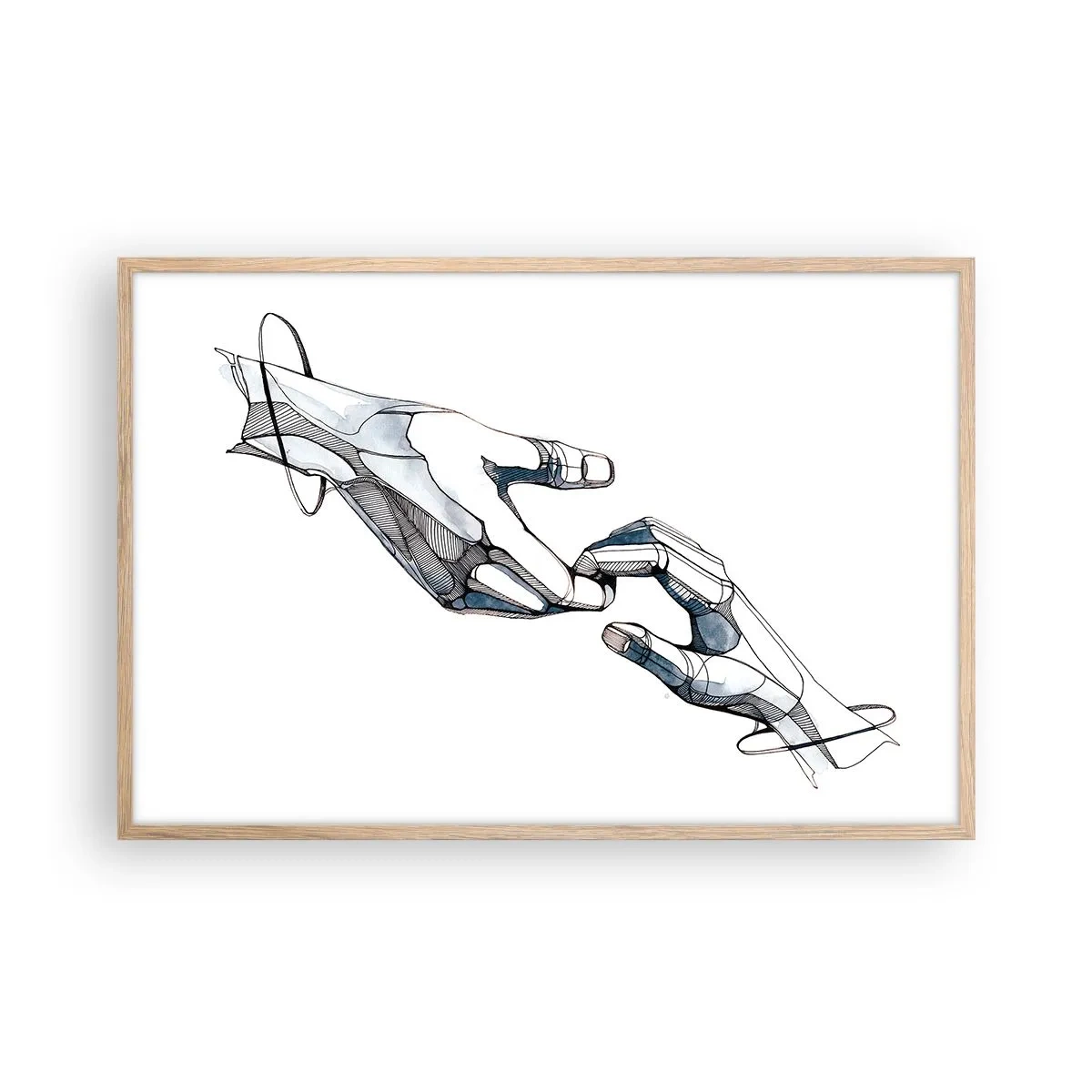 Een poster in een licht eiken lijst - Een goed gebaar - 91x61 cm