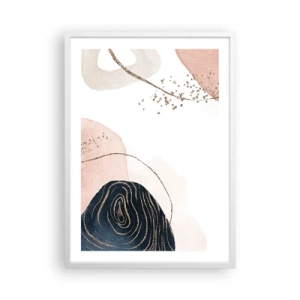 Poster in een witte lijst - Alles vloeit - 50x70 cm