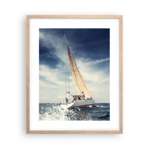 Een poster in een licht eiken lijst - Ze halen ons niet in! - 40x50 cm