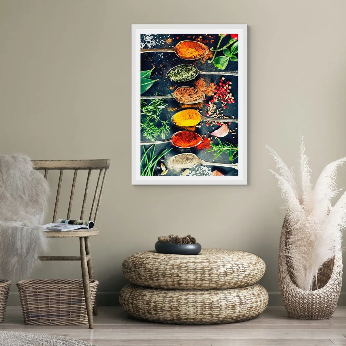 Poster in een witte lijst - Culinaire magie - 40x50 cm