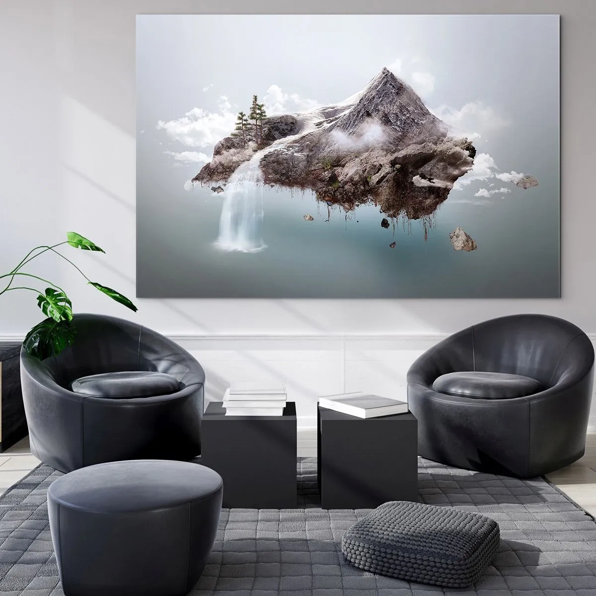 Schilderen op glas - Gezien met het oog van een surrealist - 120x80 cm